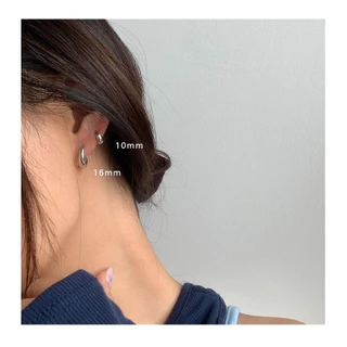ต่างหูห่วง ชุบเงิน S925 จี้รูปกอดกว้าง สไตล์โกธิค เรียบง่าย เครื่องประดับ สําหรับผู้หญิง และผู้ชาย