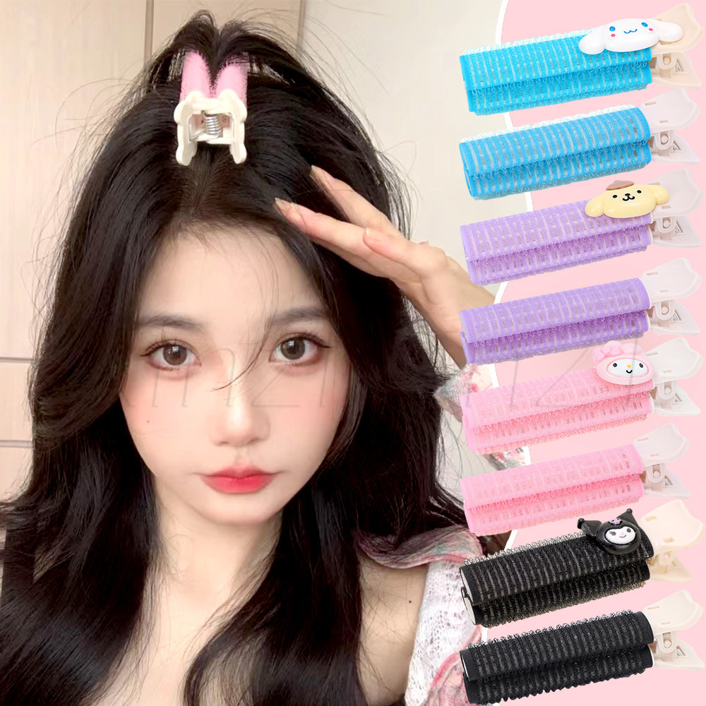 การ์ตูนน่ารัก วอลลุ่ม ม้วนผม / ผู้หญิง ดัดผม รูปร่าง คงที่ / กิ๊บติดผม ธรรมชาติ ปุย กิ๊บ / เครื่องมือจัดแต่งทรงผมขี้เกียจ / คลิปจัดแต่งทรงผม หน้าม้า มีกาวในตัว