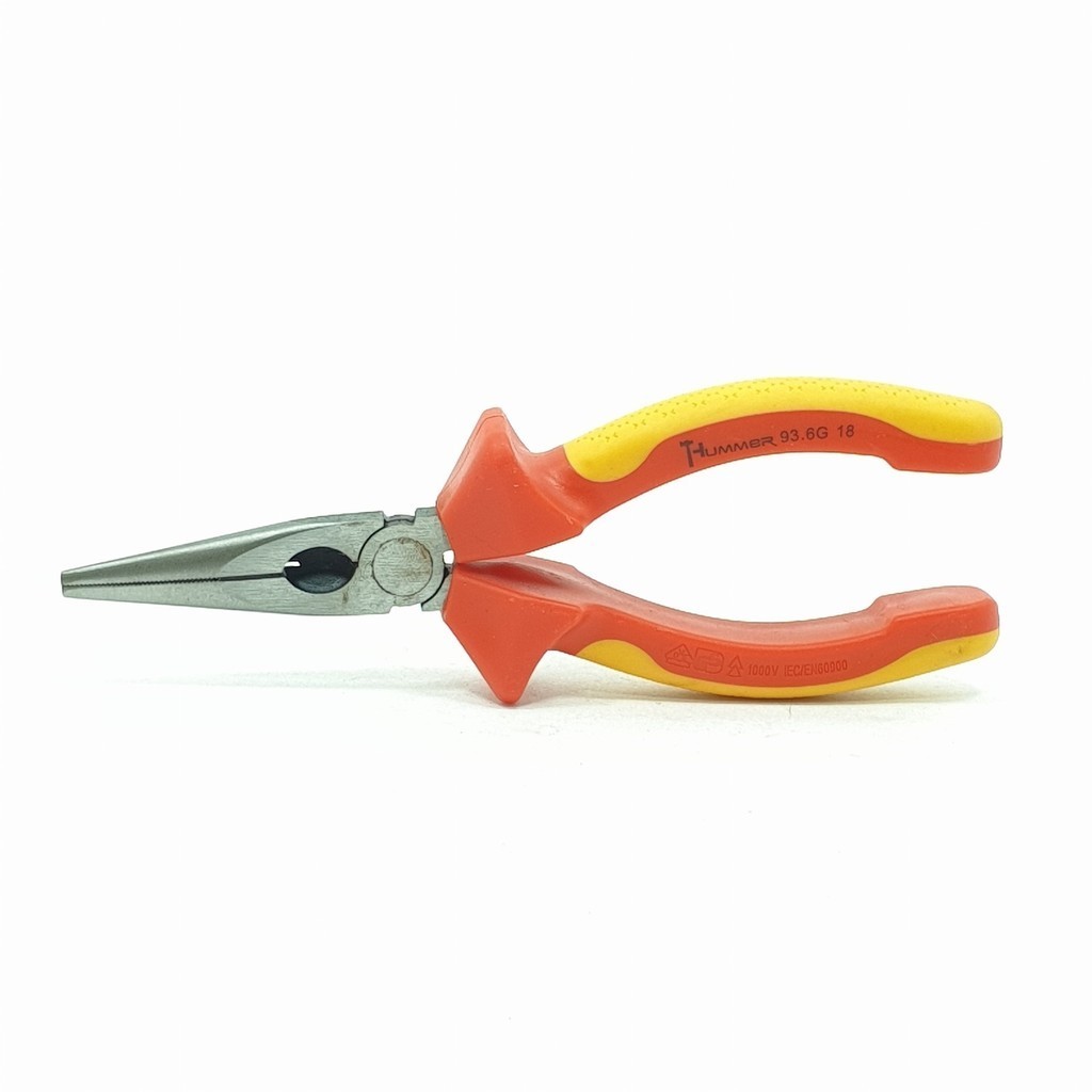 GlobalHouse HUMMER คีมปากแหลมหุ้มฉนวน รุ่น WT-10 6นิ้ว สินค้าของแท้คุณภาพดี