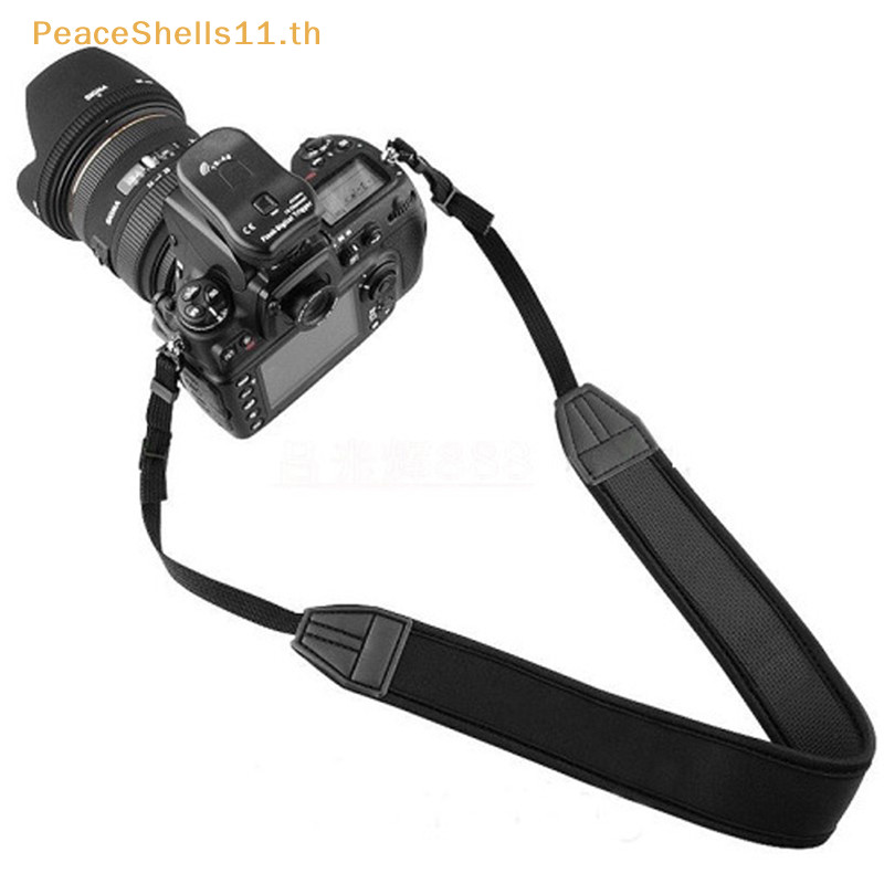 Peaceshells สายคล้องคอ สะพายไหล่ กันลื่น ปรับได้ สีดํา สําหรับกล้องดิจิทัล DSLR