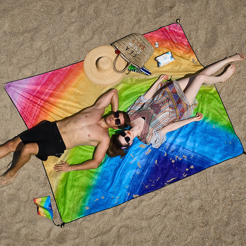 ! #@ Bohemian Beach Mat Quick-Drying Waterproof Moisture Proof Pad Outdoor Picnic Mat Camping Campin