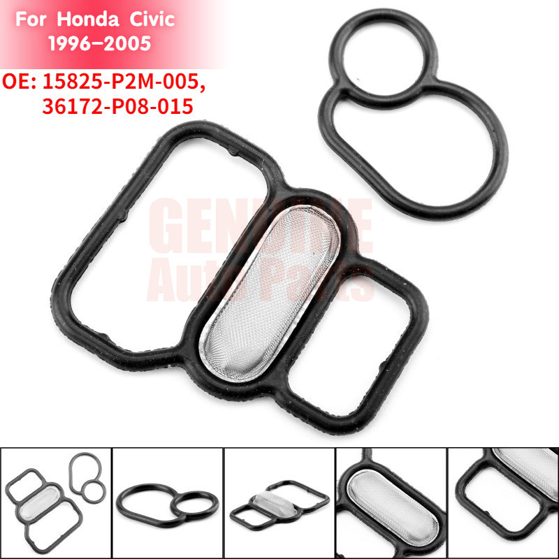Vtec ชุดปะเก็นโซลินอยด์ 15825-P2M-005 36172-P08-015 สําหรับ HONDA 1996-2005 CIVIC D16 D17