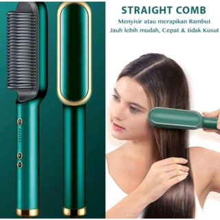 *(AJ) sisir Catokan Pelurus Curly Rambut 2 in 1 Sisir Pelurus Straight Comb Hair