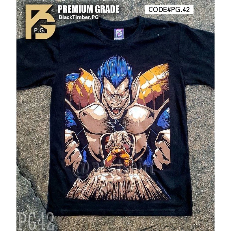 PG 42 Dragon Ball Z เสื้อยืด ลายหนังเมะ ตูน เกม สีดำ สกรีนแน่น ผ้านุ่ม cotton100% S M L XL XXL