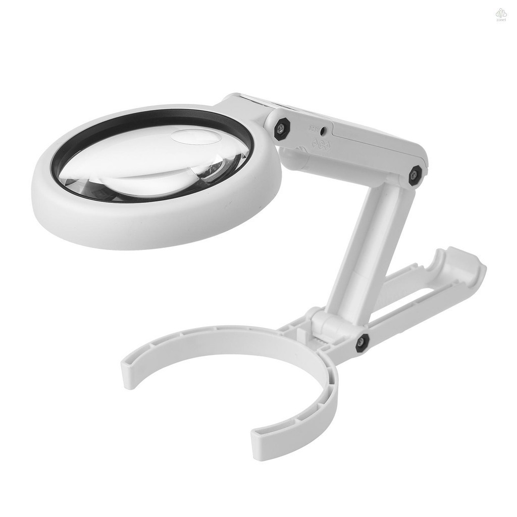 ] 19 ][ [สําหรับ USB และไฟ LED ใหม่ ซ่อมงานอดิเรก กระจก มาใหม่ 5 X 10 มือถือ อิเล็กทรอนิกส์ โต๊ะ งานฝีมือ พร้อมเครื่องมือขยาย ส่องสว่าง นาฬิกา แว่นขยาย ขาตั้ง