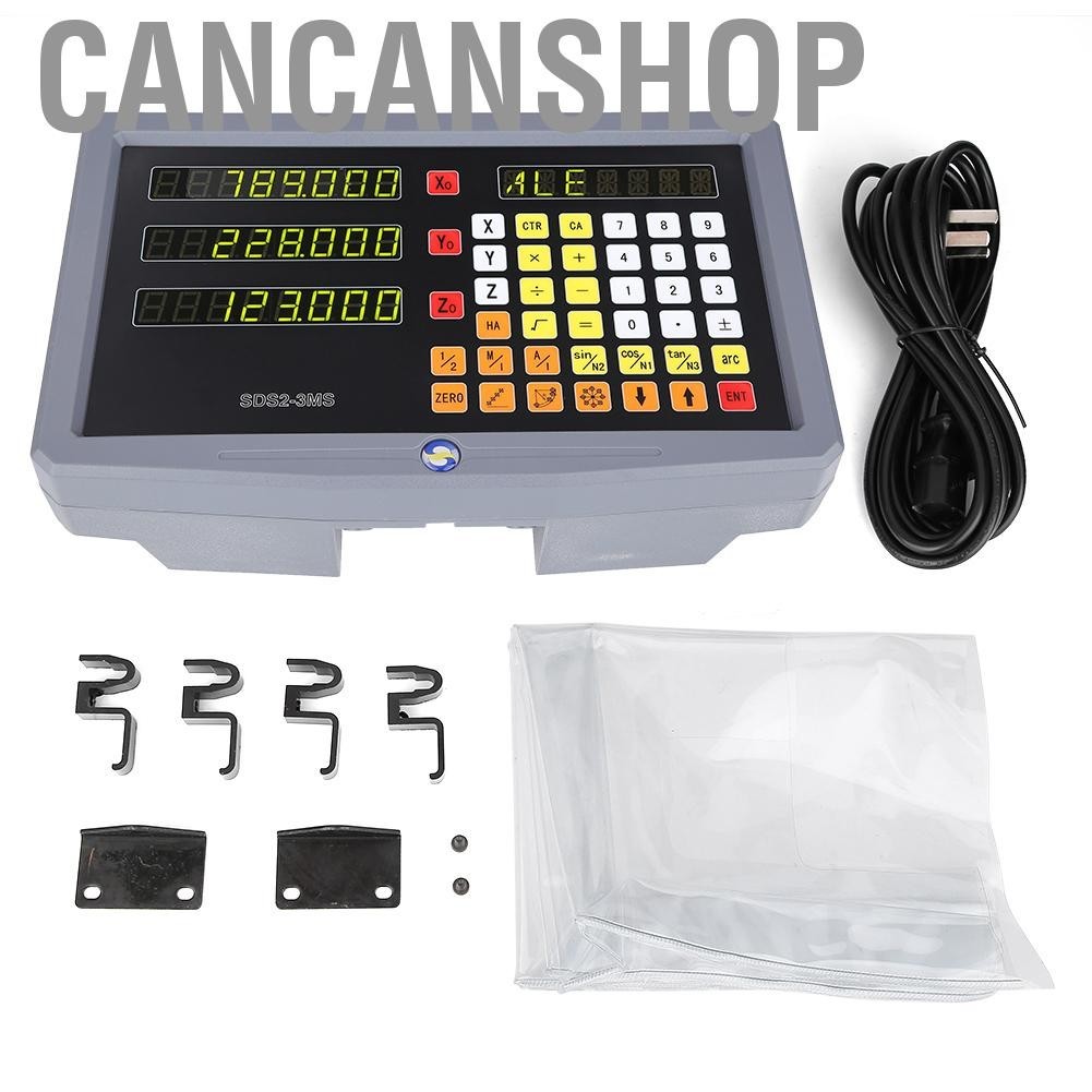 Cancanshop SDS2-3MS 3 Axis DRO Digital Readout for Lathe Milling Machine 100-240V AU Plug