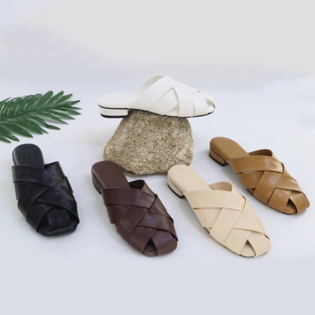 รองเท้าเปิดส้นหน้าสาน ส้นสูง 1 นิ้ว รุ่น BL5705