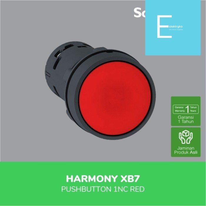 MERAH Schneider Electric XB7 ปุ่มกด 1NC สีแดง - XB7NA42