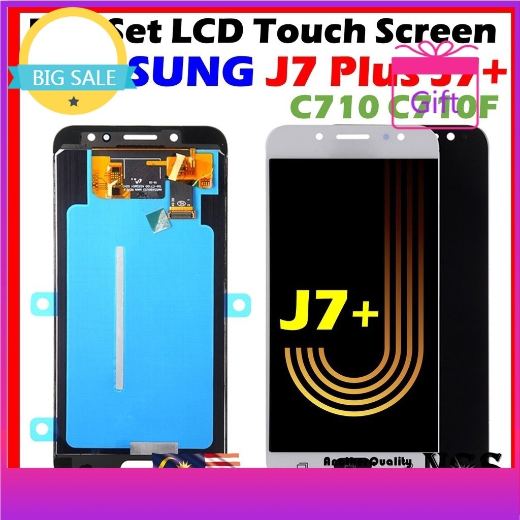 Lzg AMOLED NGS ชุดหน้าจอสัมผัส LCD พร้อมเครื่องมือเปิด สําหรับ SAMSUNG Galaxy J7 Plus SAMSUNG Galaxy J7+ C710 C710F