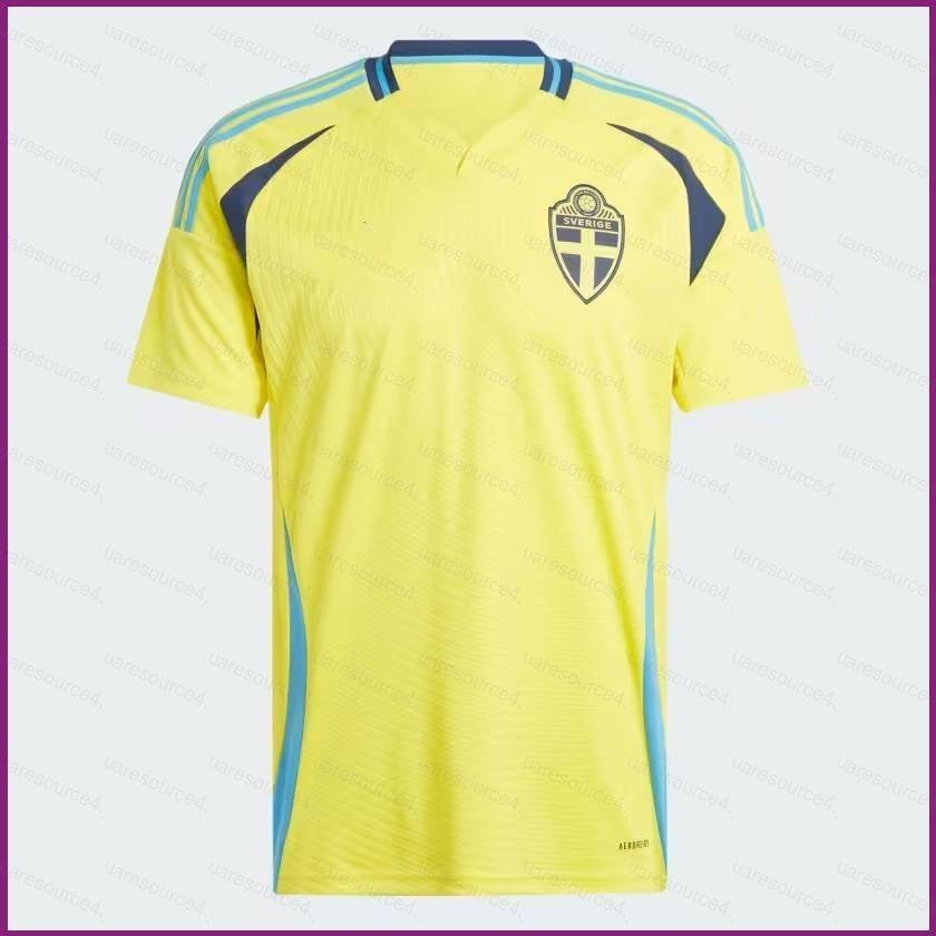 Yx 2024-2025 เสื้อยืดแขนสั้น ลายทีมชาติฟุตบอลสวีเดน พลัสไซซ์ สําหรับเด็ก และผู้ใหญ่