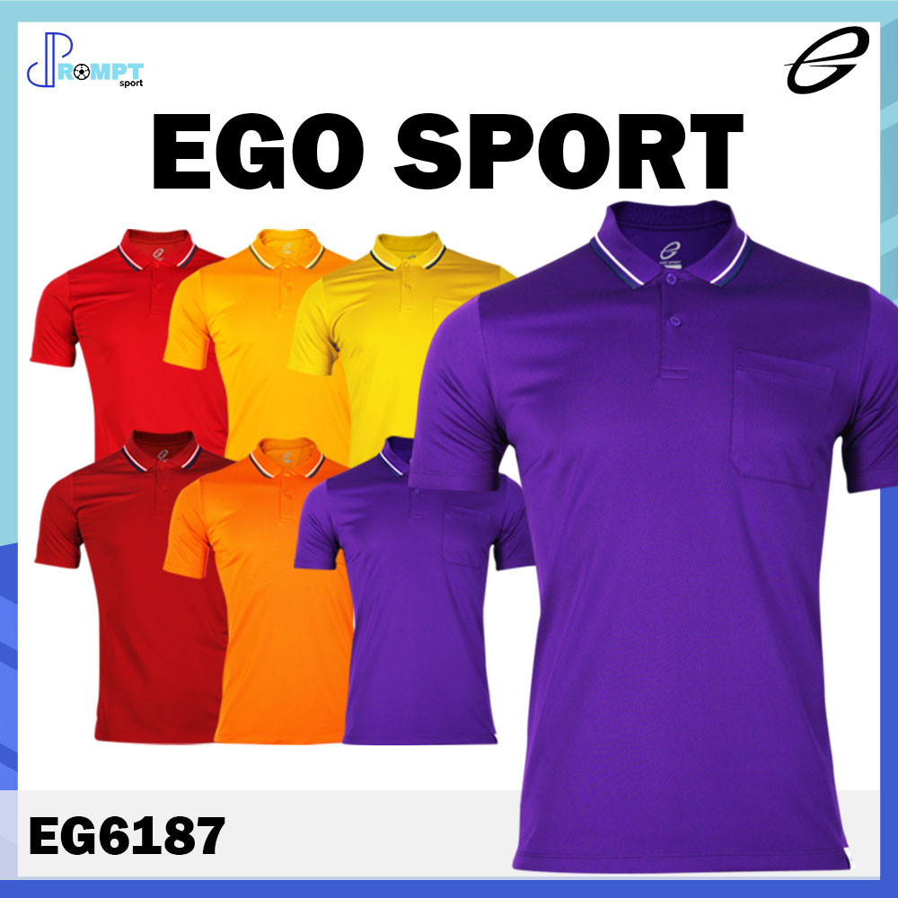เสื้อโปโลชายเบสิคแขนสั้น EGO SPORT รุ่น EG6187 ชุด 1 แท้100%