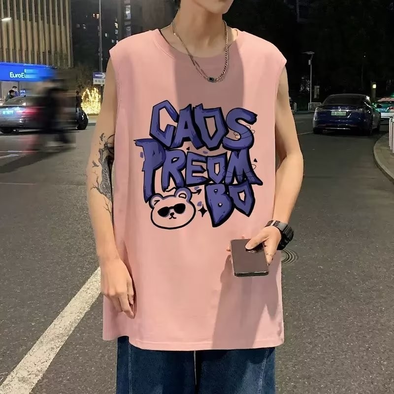 เสื้อยืดแขนกุด เสื้อกล้าม และเสื้อสายเดี่ยว เหมาะกับฤดูร้อน แฟชั่นสําหรับผู้ชาย