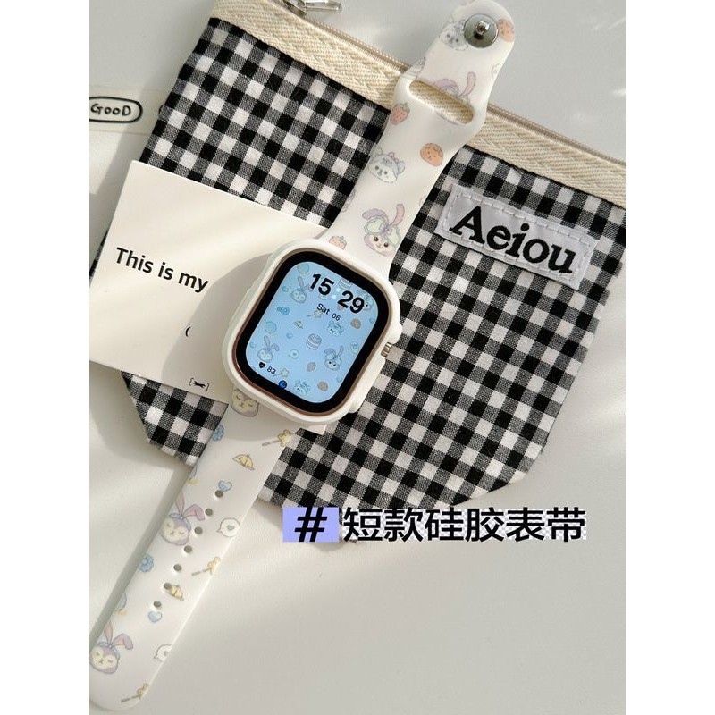 [พร้อมส่ง] Xingdailu สายนาฬิกาข้อมือซิลิโคน ลายเด็กผู้หญิงน่ารัก สําหรับ apple watch s9th S9 S8 S7 SE 41 45
