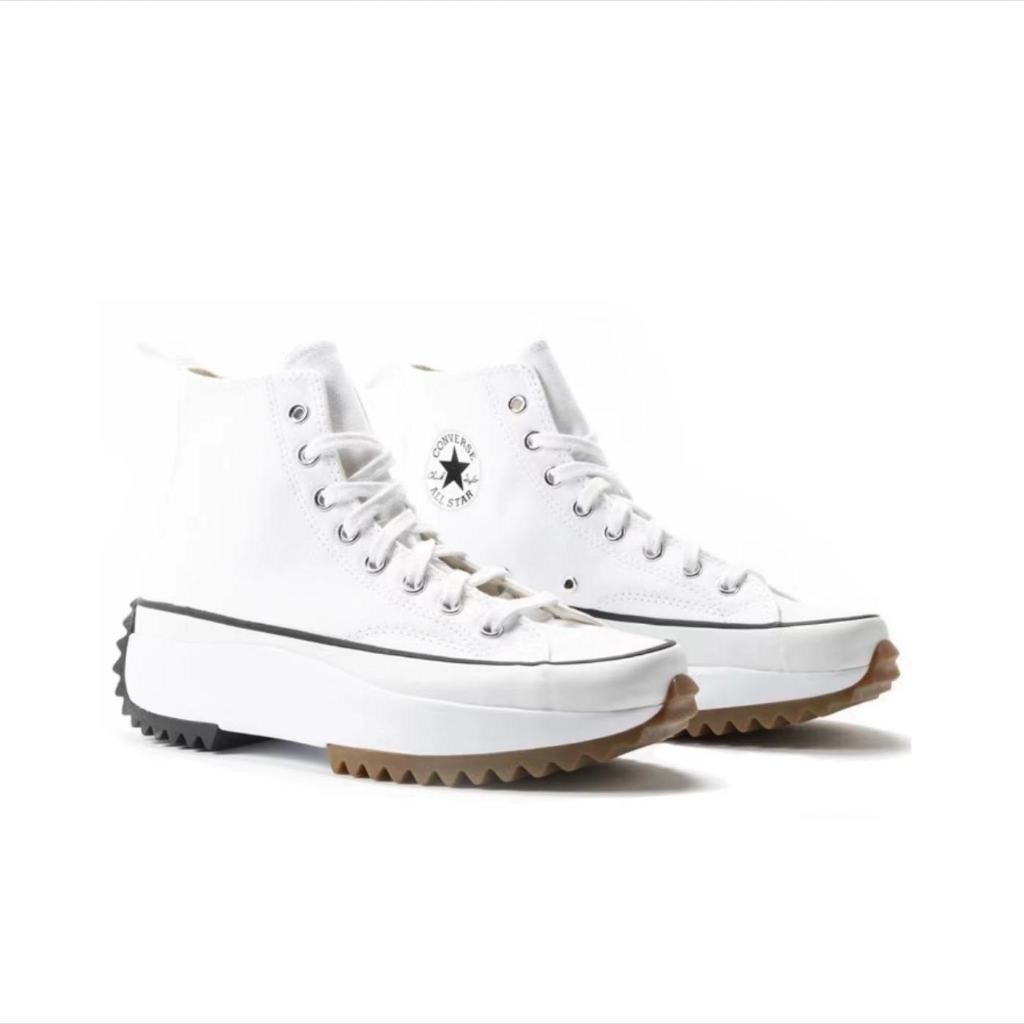 ♞,♘,♙ของแท้  CONVERSE ผ้าใบ รุ่น Converse Run Star Hike【จัดส่งฟรี 】สีขาว UNISEX รองเท้า Hot sales