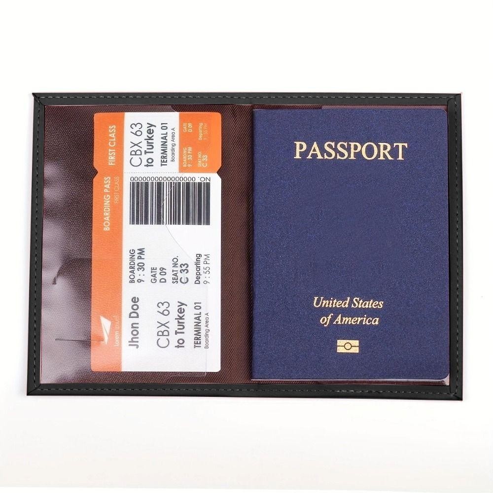 UUMIR ปกหนังสือเดินทาง, หนัง PU Multi-Card Passport Holder, แฟชั่นกันน้ําบัตรเครดิต Protector Cover Travel