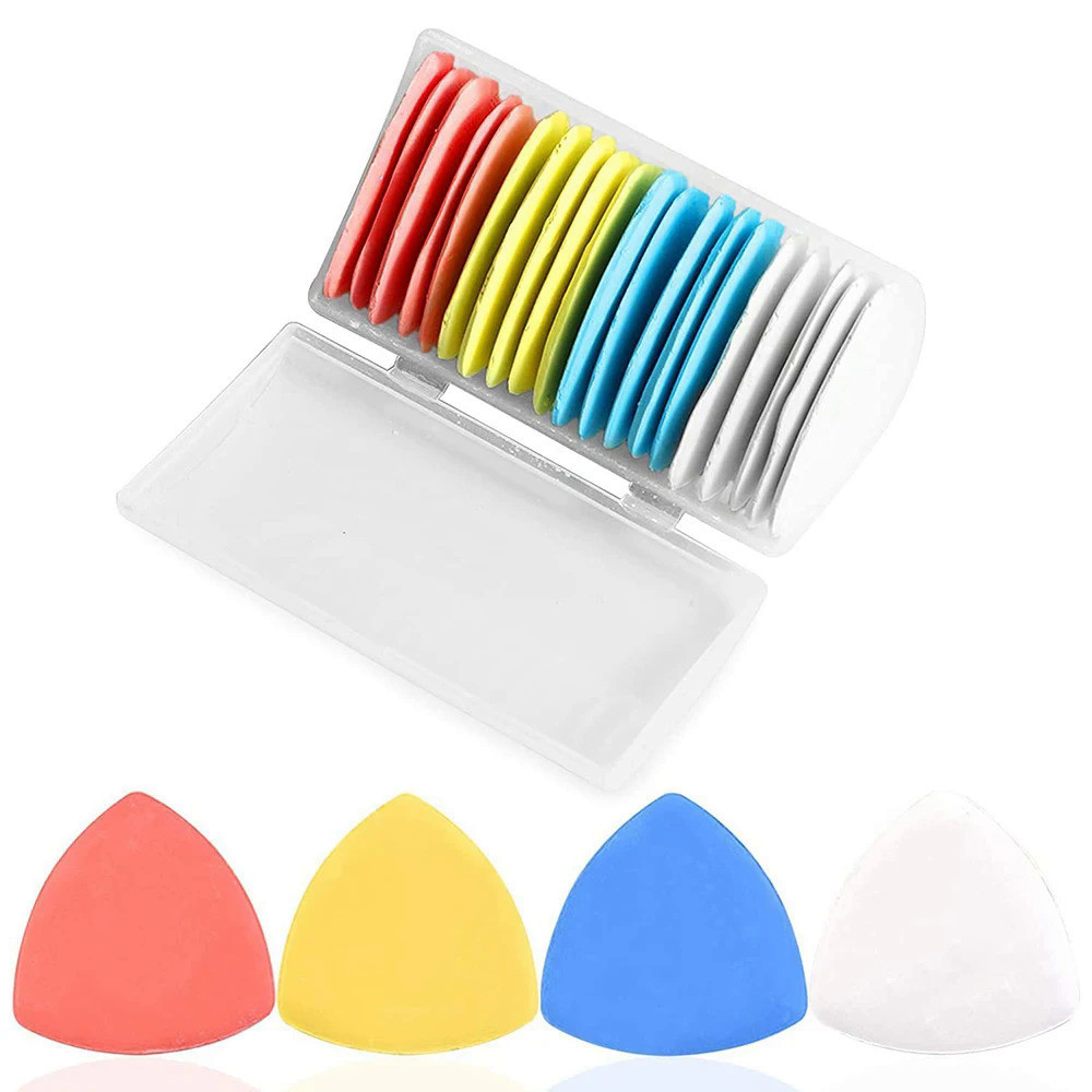 20PCS Tailors ชอล์กหลากสีสามเหลี่ยมผ้า Marker ชอล์กสําหรับ Quilting Crafting ผ้าเครื่องหมาย Notions ชอล์กอุปกรณ์เย็บผ้า