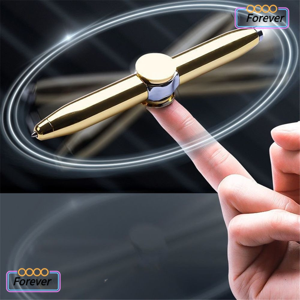FOREVER Creative Fidget Spinner Pen Decompression Gyroscope Spinning Pen Rotate Multi-Function LED Fun Ballpoint Pen/Multicolor