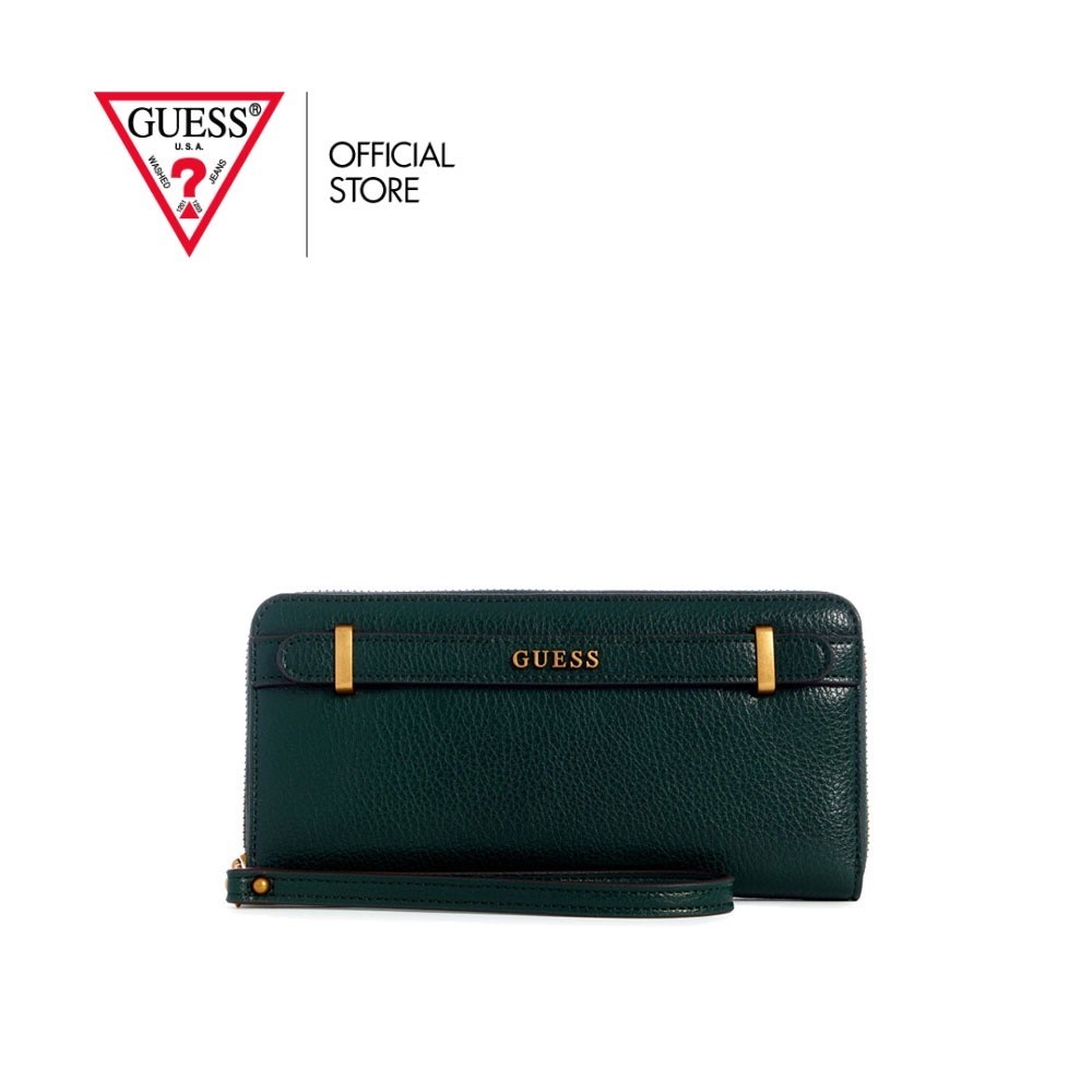 GUESS กระเป๋าสตางค์ผู้หญิง รุ่น BB898546 SESTRI SLG LARGE ZIP AROUND สีเขียว