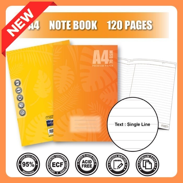 Edu Paper Softcover Notebook A4 หนังสือออกกําลังกาย Buku Nota Tulis 70แกรม
