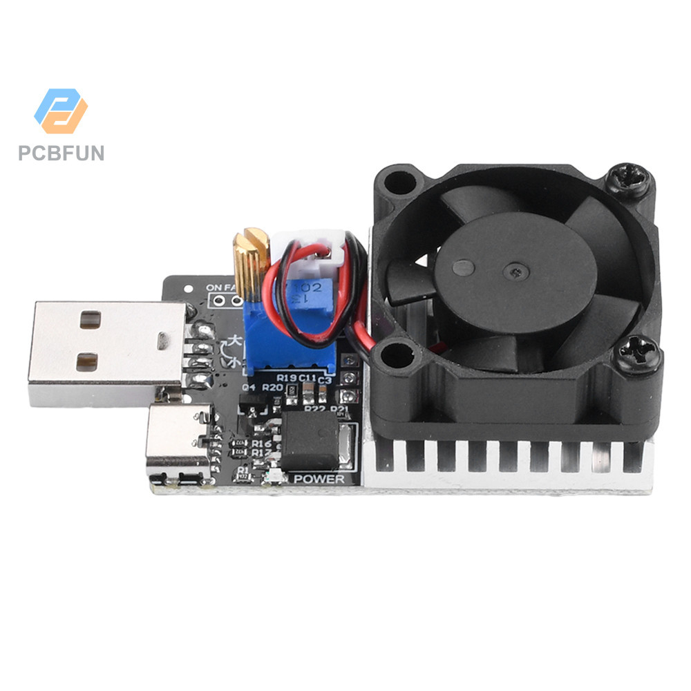 Pcbfun โมดูลทดสอบความต้านทานไฟฟ้า DC 3.7-20V 3A 25W ปรับได้