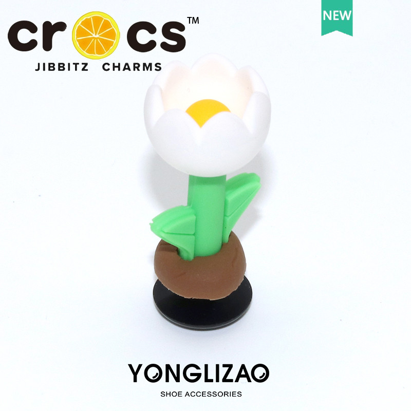 JIBBITZ cross charms ตัวติดรองเท้า กุหลาบ/ทิวลิป3D ตัวติดรองเท้า cross