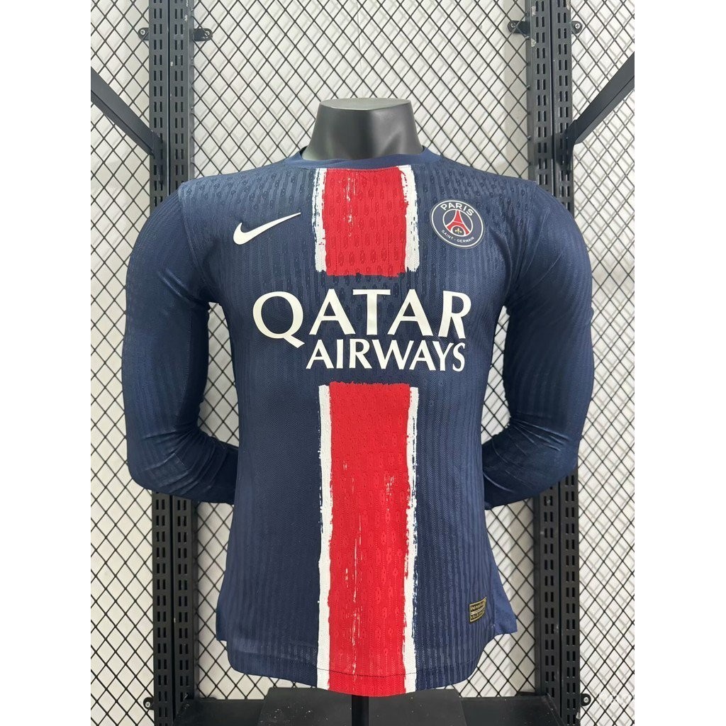 [Player Version] เสื้อแขนยาว ลายทีมชาติฟุตบอล Paris Saint-Germain 24 25 คุณภาพสูง #7 Mbappe S-2XL