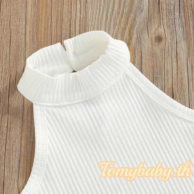 [จัดส่งจากประเทศไทย] ชุดเสื้อแขนกุด และกางเกงขาสั้น และกระเป๋าคาดเอว แฟชั่นฤดูร้อน สําหรับเด็กผู้หญิงวัยหัดเดิน 3 ชิ้น - รูปที่ 5