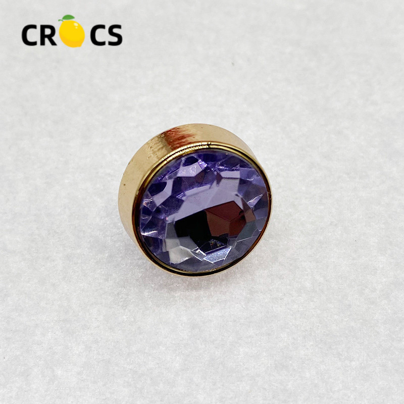 หัวเข็มขัดโลหะ รูปดอกไม้ ประดับเพชร สําหรับตกแต่งรองเท้า Crocs DIY