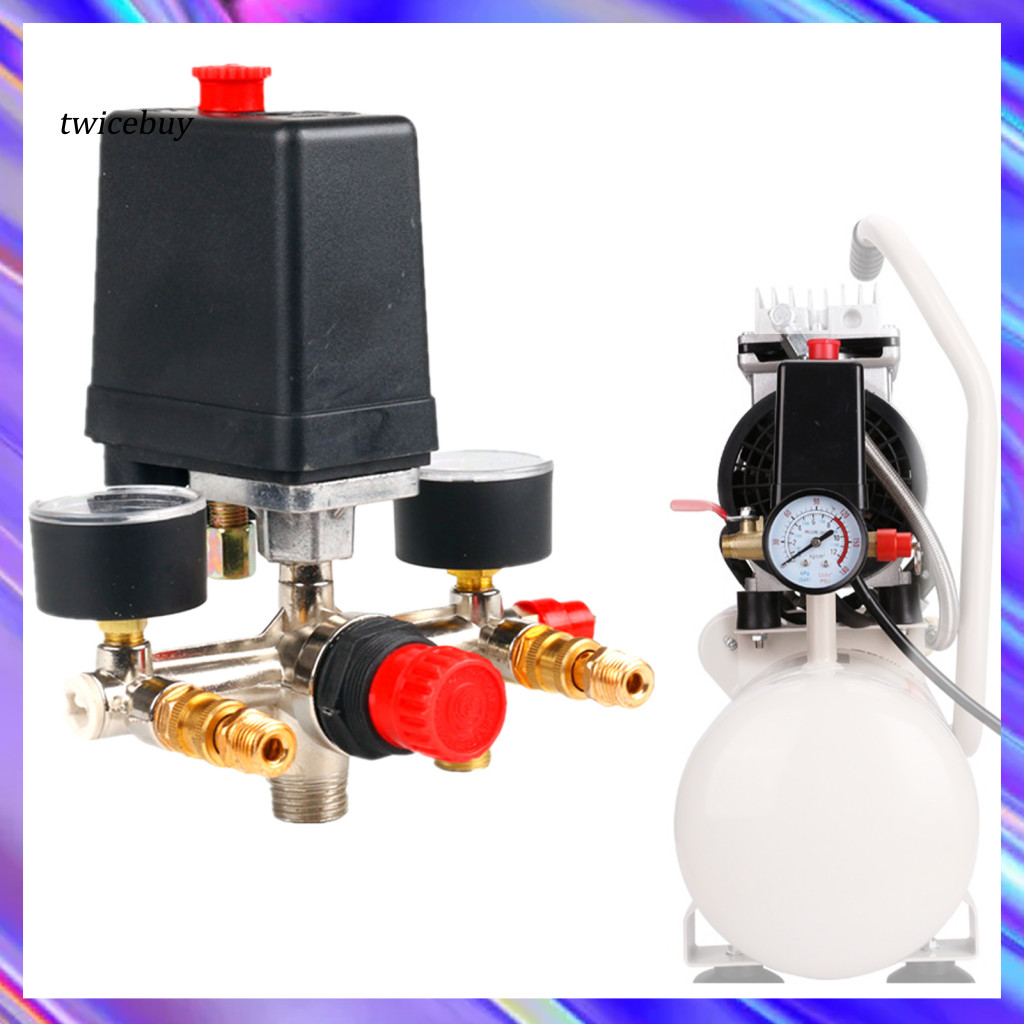 [TY] วาล์วควบคุมแรงดัน ปรับได้ 20 มม. 90-120PSI สําหรับเครื่องอัดอากาศ