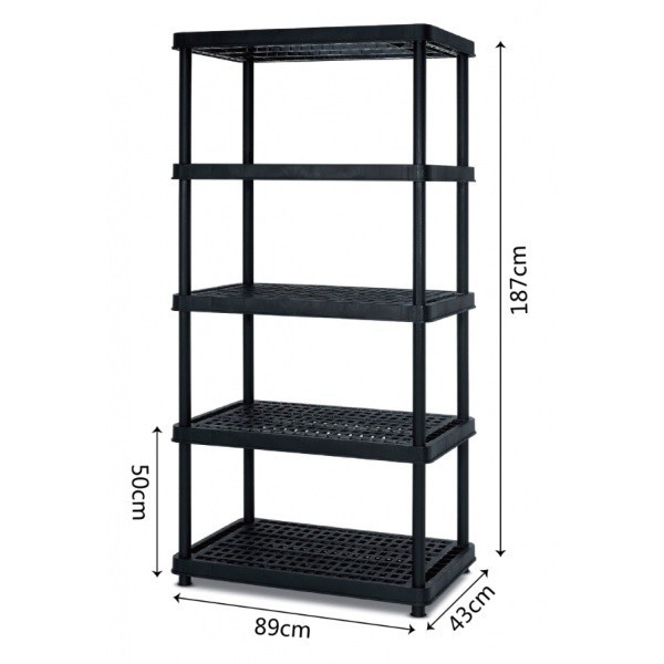 LOCAL789 SAKU ชั้นวางของอเนกประสงค์ 5 ชั้น รุ่น TG59940S5 ขนาด 90x44x184 cm. สีดำ ร้านอยู่ในไทย