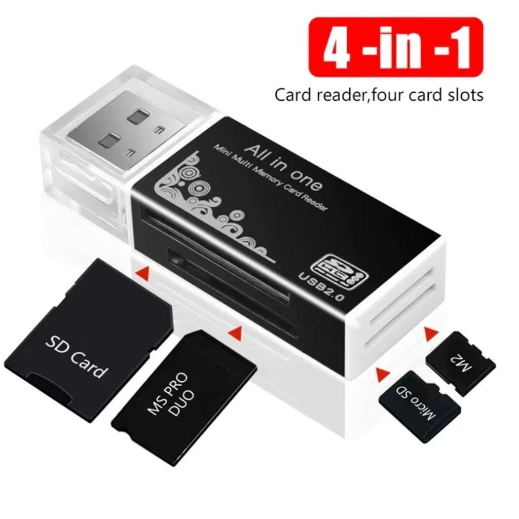 Otg อะแดปเตอร์การ์ดรีดเดอร์ USB สําหรับ Sony Memory Stick Pro Duo Card Reader for SD TF MS M2 Card Adapter Multi Memory Card Reader Plug and Play สําหรับแล็ปท็อป เดสก์ท็อป PC