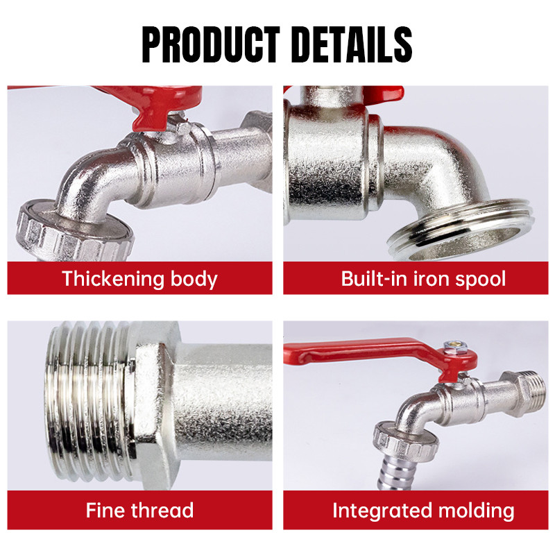 😍COD😍ก๊อกบอลสนาม ก๊อกน้ำ 4หุน ก็อกน้ำ 1/2'' ก๊อกด้ามแดง ก๊อกปากสนาม ก๊อกน้ำสวน ก๊อกต่อสายยาง - รูปที่ 3