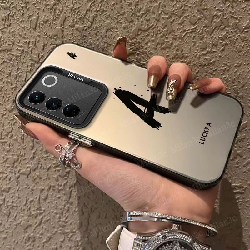 สําหรับ Vivo V29E 5G กรณี Vivo V29 กรณีกันกระแทกเคสโทรศัพท์ Lucky Letter Matte Hard เคสโทรศัพท์