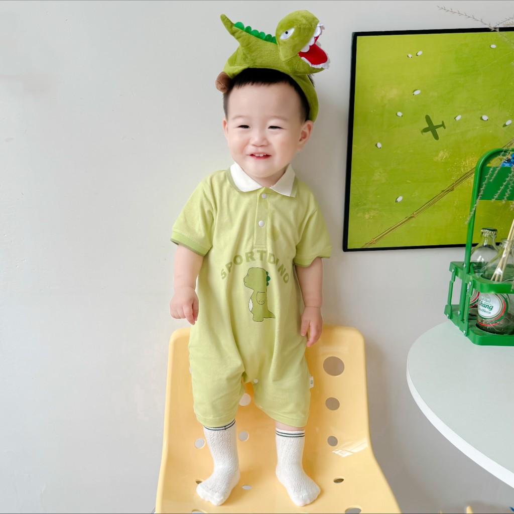 ฤดูร้อนใหม่เสื้อผ้าเด็กชายและหญิงบอดี้สูทแขนสั้น 0-24 เดือนทารกแรกเกิดโปโลการ์ตูนควบคุมสุดน่ารัก ชุดรอมเปอร์ ออกนอกบ้าน เสื้อผ้า - รูปที่ 5