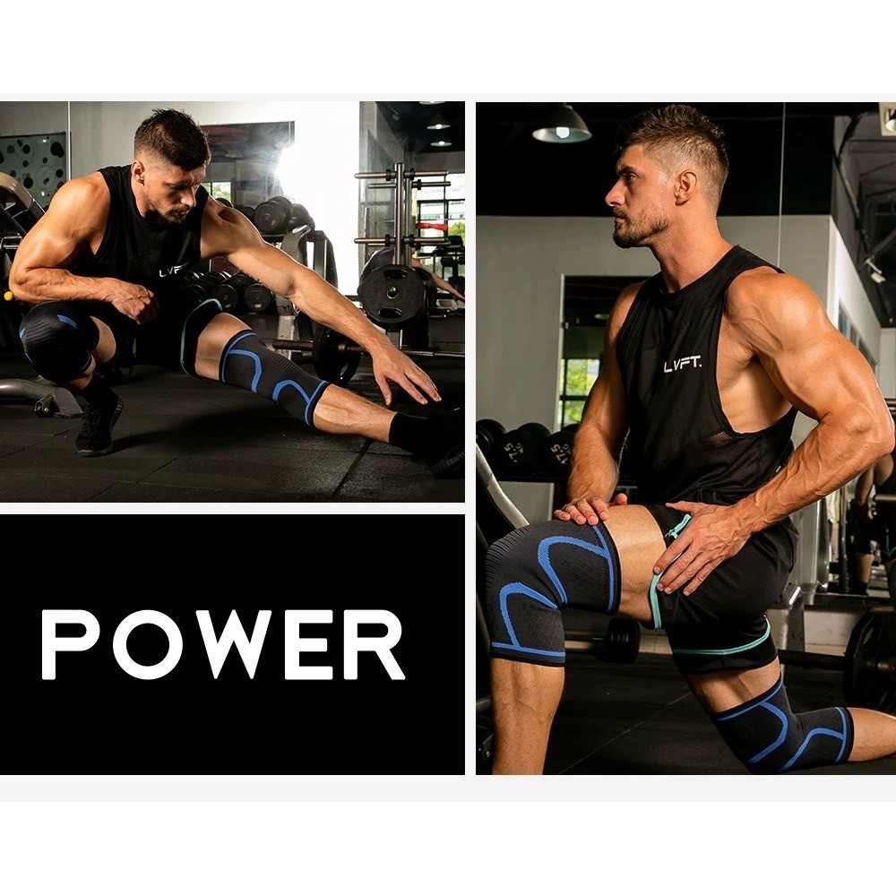 Knee Support ปลอกผ้าสวมหัวเข่า มีกันลื่น ( 1 ข้าง) แถม สายพยุงเข่า ป้องกันช่วยลดการบาดเจ็บ (S-XL) ส่งจากไทย รูปที่ 4
