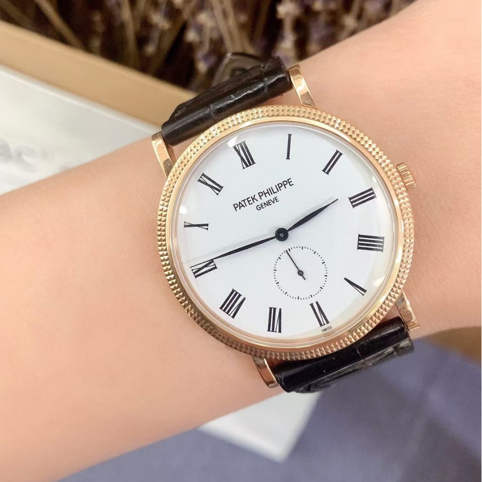 Patek Philippe Classic Series 5119J-001 นาฬิกาข้อมือผู้ชายกลไกแบบแมนนวล นาฬิกาข้อมือมือสอง