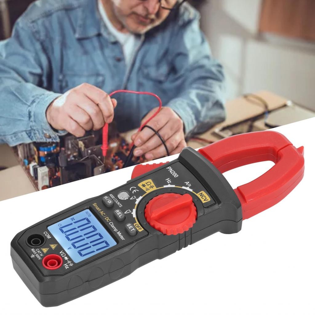 เครื่องมือมัลติมิเตอร์หลากหลายแบบอัตโนมัติ 4000 นับ NCV Wide Test Meter Smart Clamp Meter สำหรับยานย