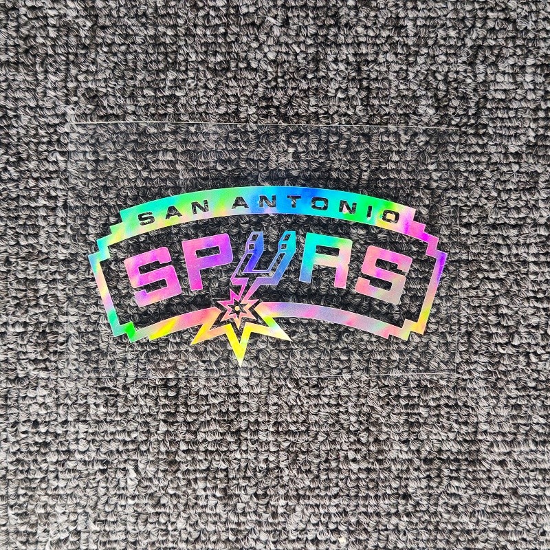 Ca สติกเกอร์ San Antonio Spurs NBA บาสเกตบอลสติ๊กเกอร์สะท้อนแสงสําหรับฝาถังน้ํามันเชื้อเพลิงกระจกรถจักรยานยนต์แล็ปท็อป