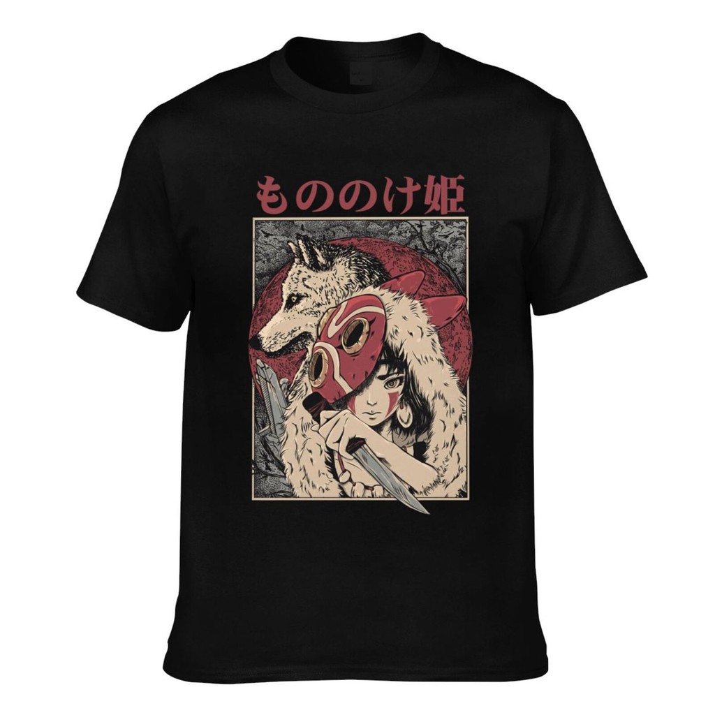 Mononoke Hime Anime Studio Ghibli เสื้อยืดสั่งทําผู้ชาย