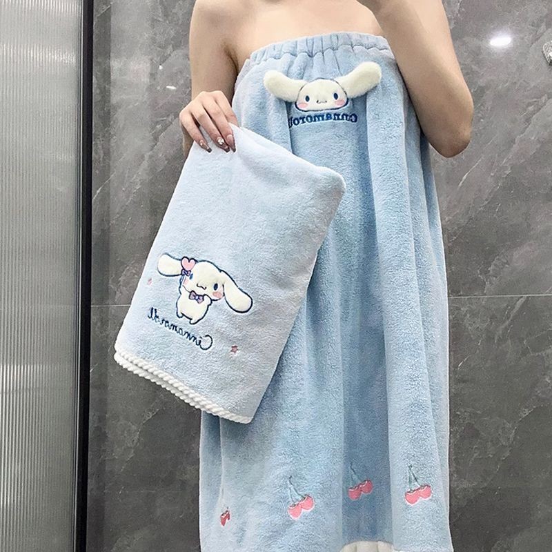 Sanrio Cinnamon ผ้าขนหนูอาบน้ํา ดูดซับน้ํา แห้งเร็ว ขนาดใหญ่ ไม่เป็นขุย สําหรับสุนัข