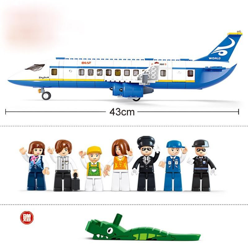 บล็อกตัวต่อ SLUBAN 463/335ชิ้น รูปเครื่องบิน  เสริมการพัฒนาสติปัญญาสำหรับเด็ก 
 - รูปที่ 4