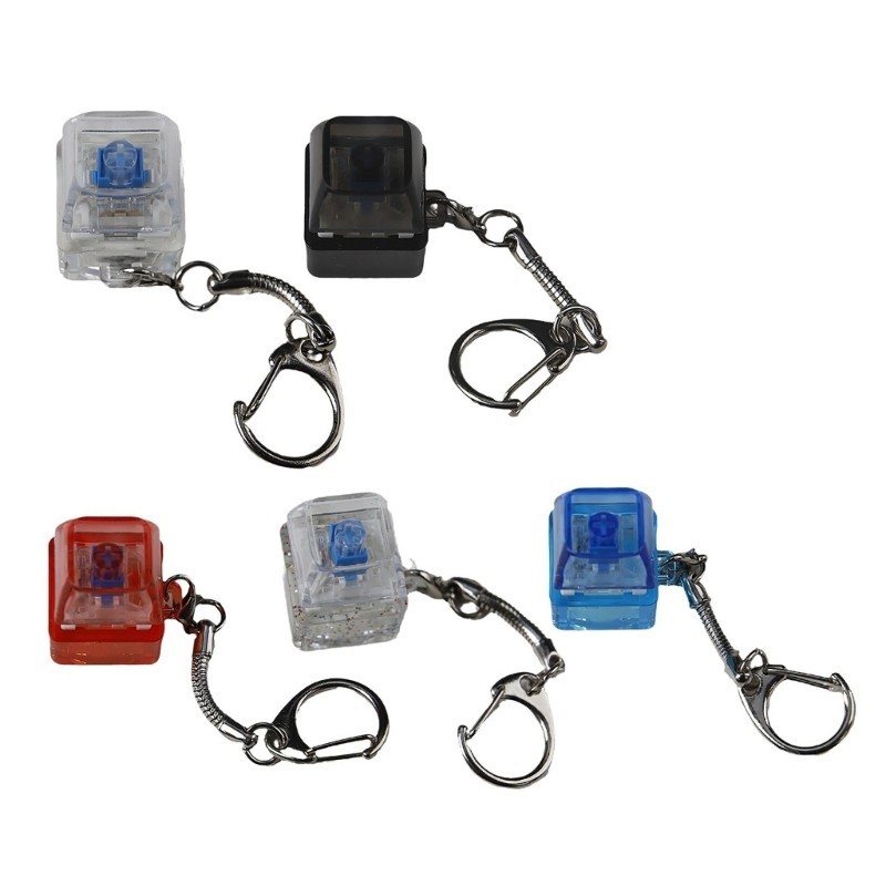 Fun LED Mechanical Keyboard Switches การทดสอบความเครียดบรรเทาพวงกุญแจของเล่น 1PC