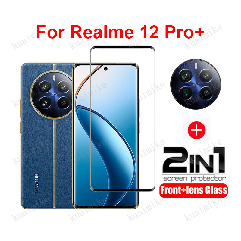 2 in 1 ฟิล์ม Realme 12 Pro+ ฟิล์มกระจกนิรภัยกันรอยหน้าจอ กันแอบมอง เพื่อความเป็นส่วนตัว สําหรับ Realme Note 50 12 11 10 Pro Plus 5G Narzo 50 5G Pro 50i 50A Prime ฟิล์มกันรอย ฟิล์มกล้อง
