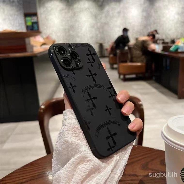 เคสโทรศัพท์มือถือ ซิลิโคน กันกระแทก ลาย Black Element Cross Street Wear Niche สําหรับ iPhone 11 12 13 14 15 pro max xr x xs max 11promax 13promax 14promax 7 8 plus