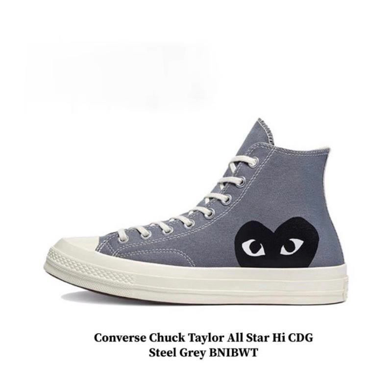 Converse Chuck Taylor Allstar Hi CDG รองเท ้ าสีเทาเหล ็ ก