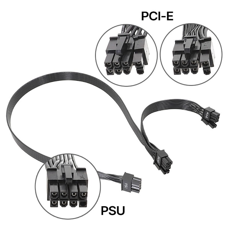 Niki 8Pin Modular Cable สําหรับ Corsair PCIE GPU 8Pin ถึง 6 + 2pin สายไฟขยาย