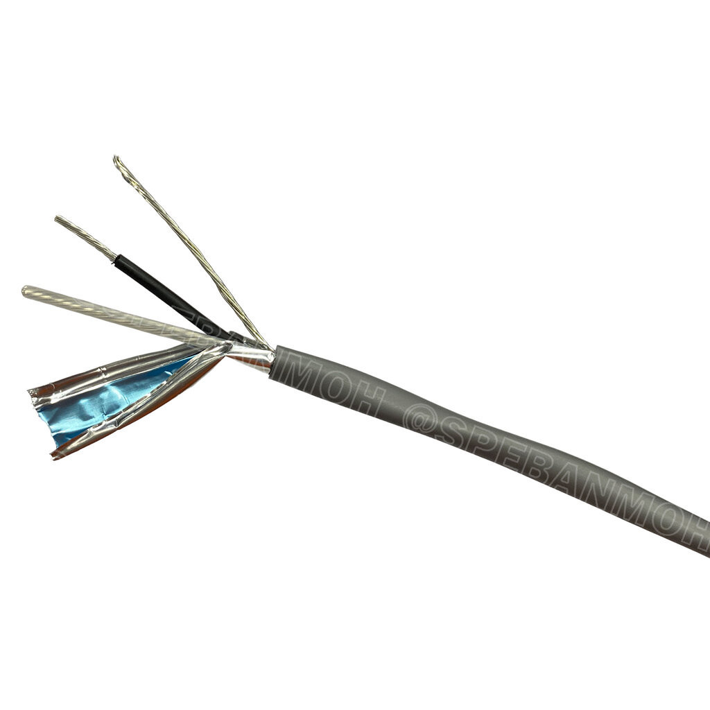 [ 1เมตร ] Belden 8760 สายสัญญาณคู่ ตีเกลียว 1P 2Cx18AWG 0.82 mm² Twisted Pair Cable Belden Tinned Copper Wire Beldfoi...