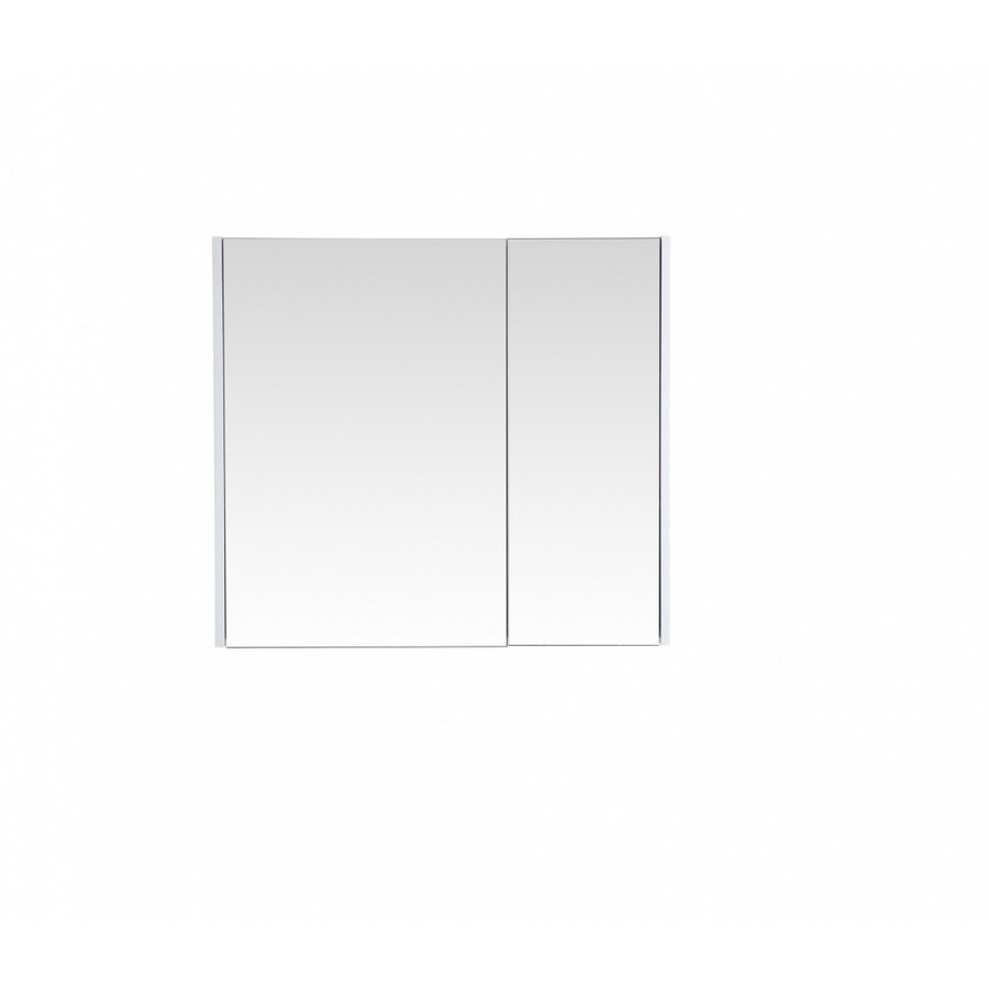 Deluxy Official Shop Verno ตู้กระจกแขวนผนัง 2 บาน รุ่น โมวี่ 0310-101 ขนาด 78x70cm ซม. สีขาว