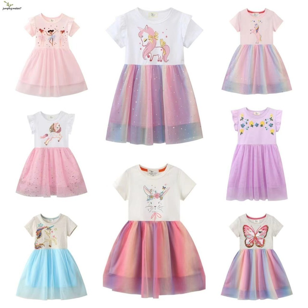 พร้อมส่ง ชุดเดรสกระโปรงยาว ผ้าฝ้าย ลายการ์ตูน สําหรับเด็กผู้หญิง อายุ 1-7 ปี 01 ปี