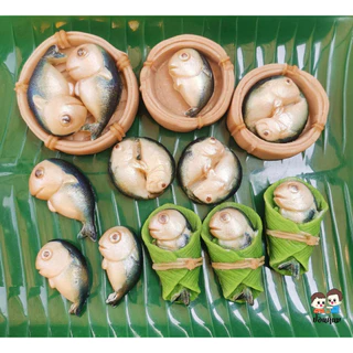 แม่พิมพ์ขนม น้ำพริกปลาทู เข่งปลาทู ครบเซต ผักเครื่องเคียงครบชุด ไข่ต้ม